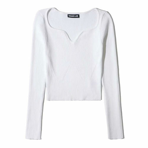 Sexy V Neck Cropped Sweaters Women's Long Sleeve Autumn Winter Knitted