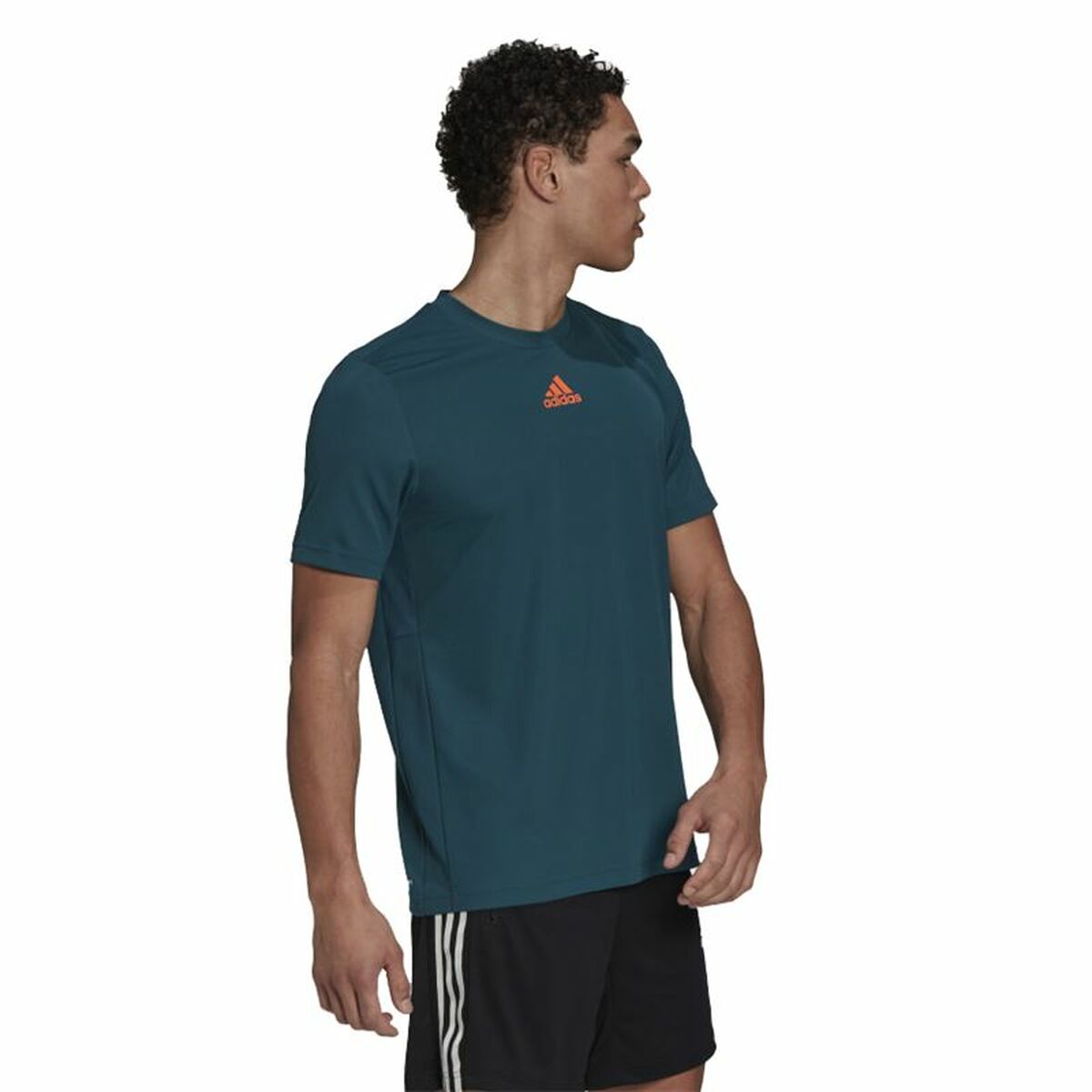 Men’s Short Sleeve T-Shirt Adidas Sportphoria Aeroready Cyan