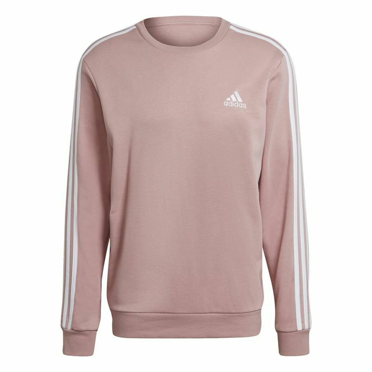 Men’s Sweatshirt without Hood Adidas Essentials French Terry 3 Stripes