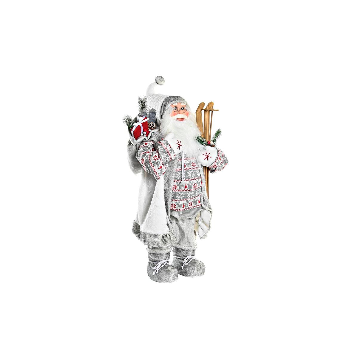 Decoration DKD Home Decor Father Christmas White Red Grey PVC 45 x 34