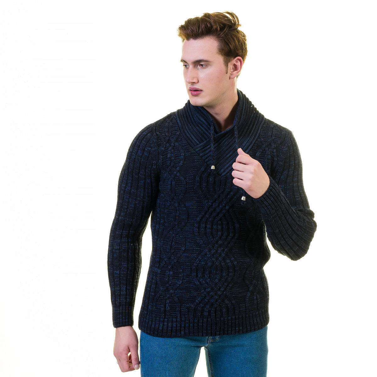 European Wool Luxury Zippered With Sweater Jacket Warm Winter Tailor