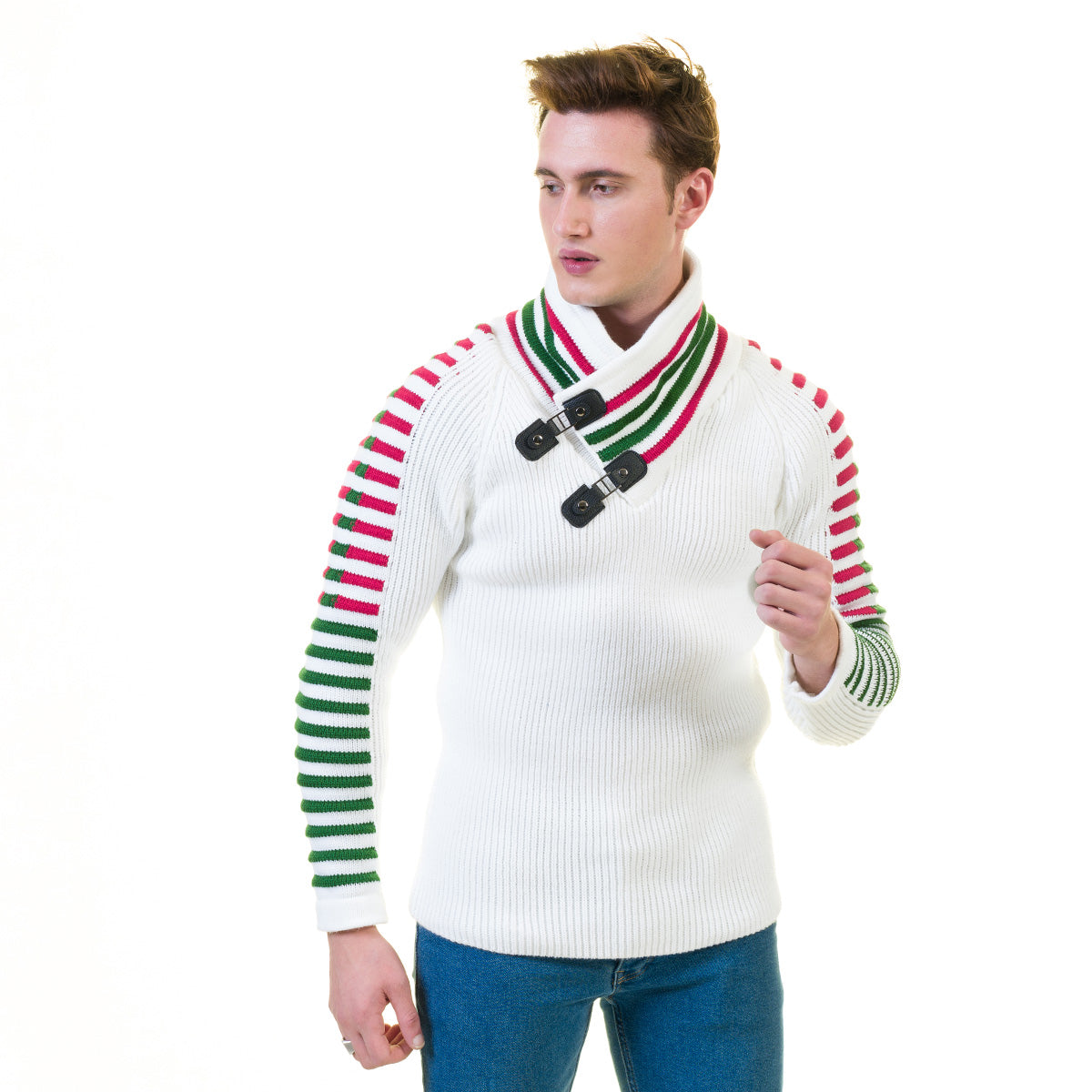 European Wool Luxury Zippered With Sweater Jacket Warm Winter Tailor