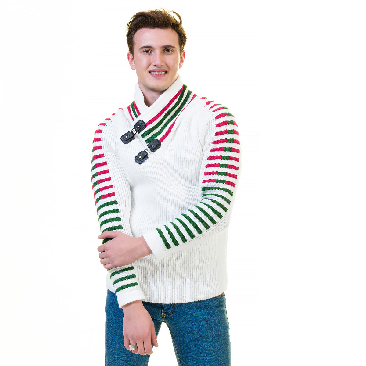 European Wool Luxury Zippered With Sweater Jacket Warm Winter Tailor