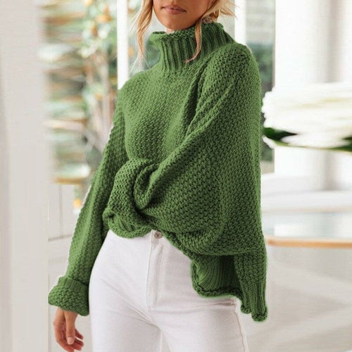 Winter Knitted Woman Sweaters Pullover Autumn Plus Size Casual Solid