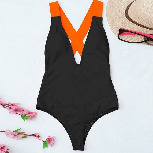 Sexy One Piece Swimsuits Plunging Swimwear