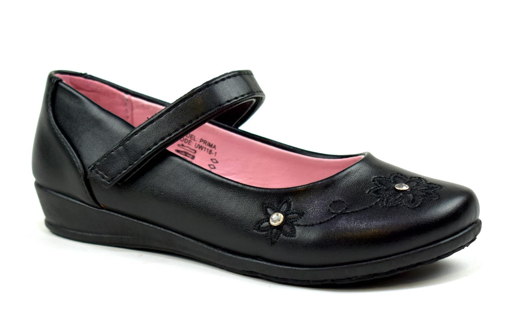 Girl's Flat Shoes Black Matt