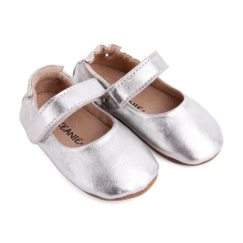 Pre Walker Bella Mary Janes Metallic Silver by SKEANIE