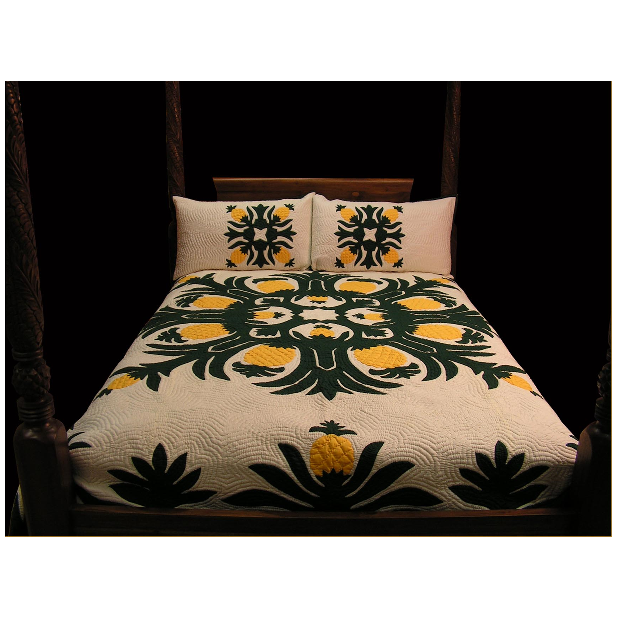 Hawaiian Quilt Bedspread – mc Pineapple Design