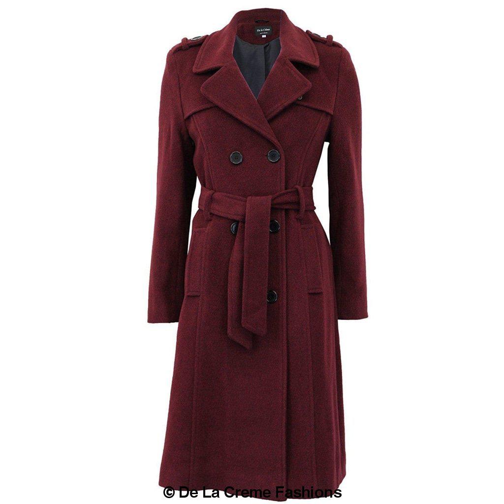 Wool and Cashmere Blend Military Coat (9048)