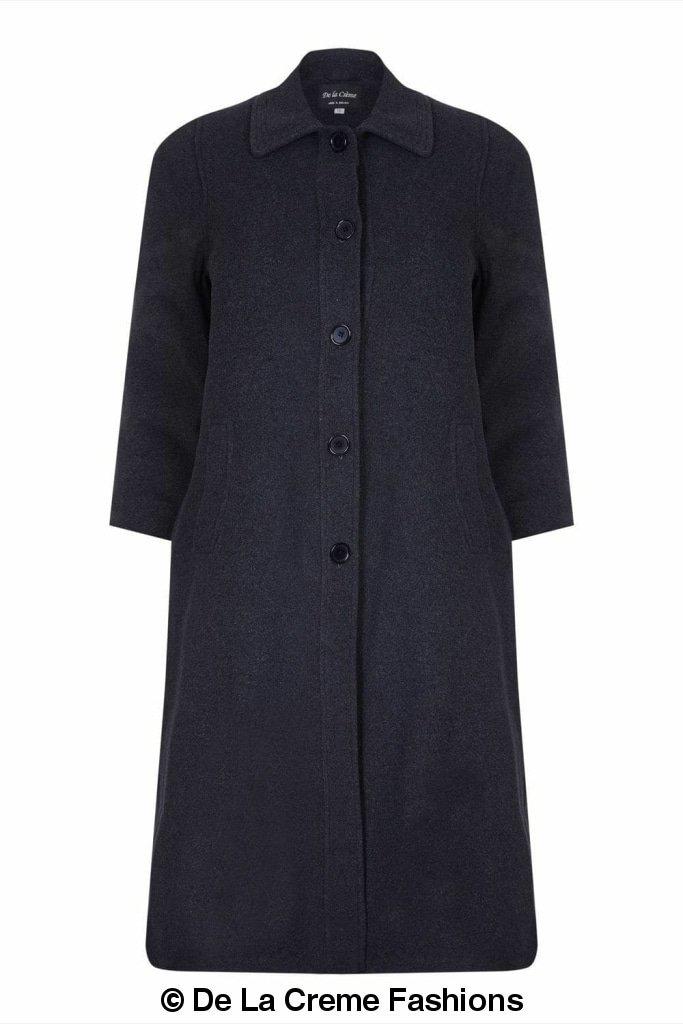 Curve Wool & Cashmere Blend Plus Size Long Coat (202)