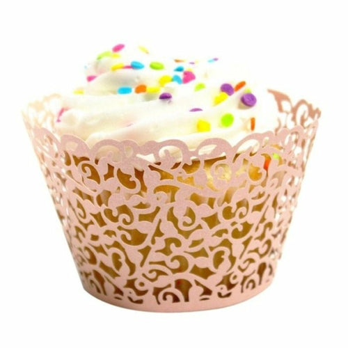 Little Vine Lace Laser Cut Cupcake Wrapper 100 pcs set