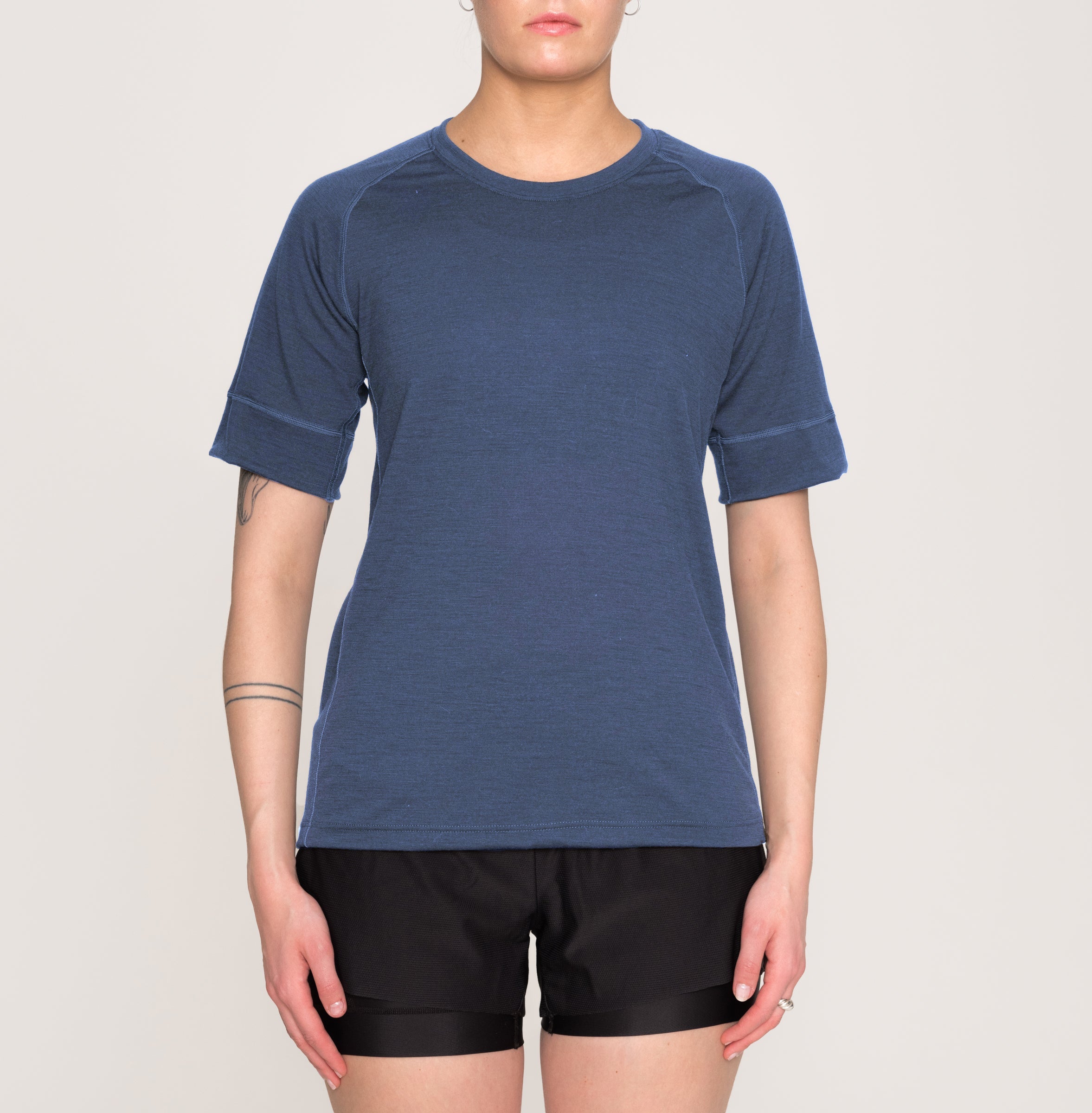 Merino Tee - Denim Blue-0