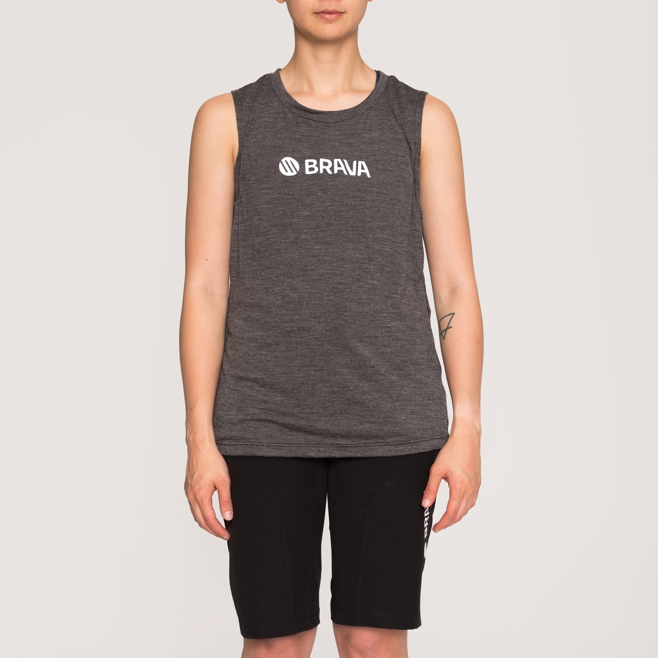 Merino Tank - Charcoal-0