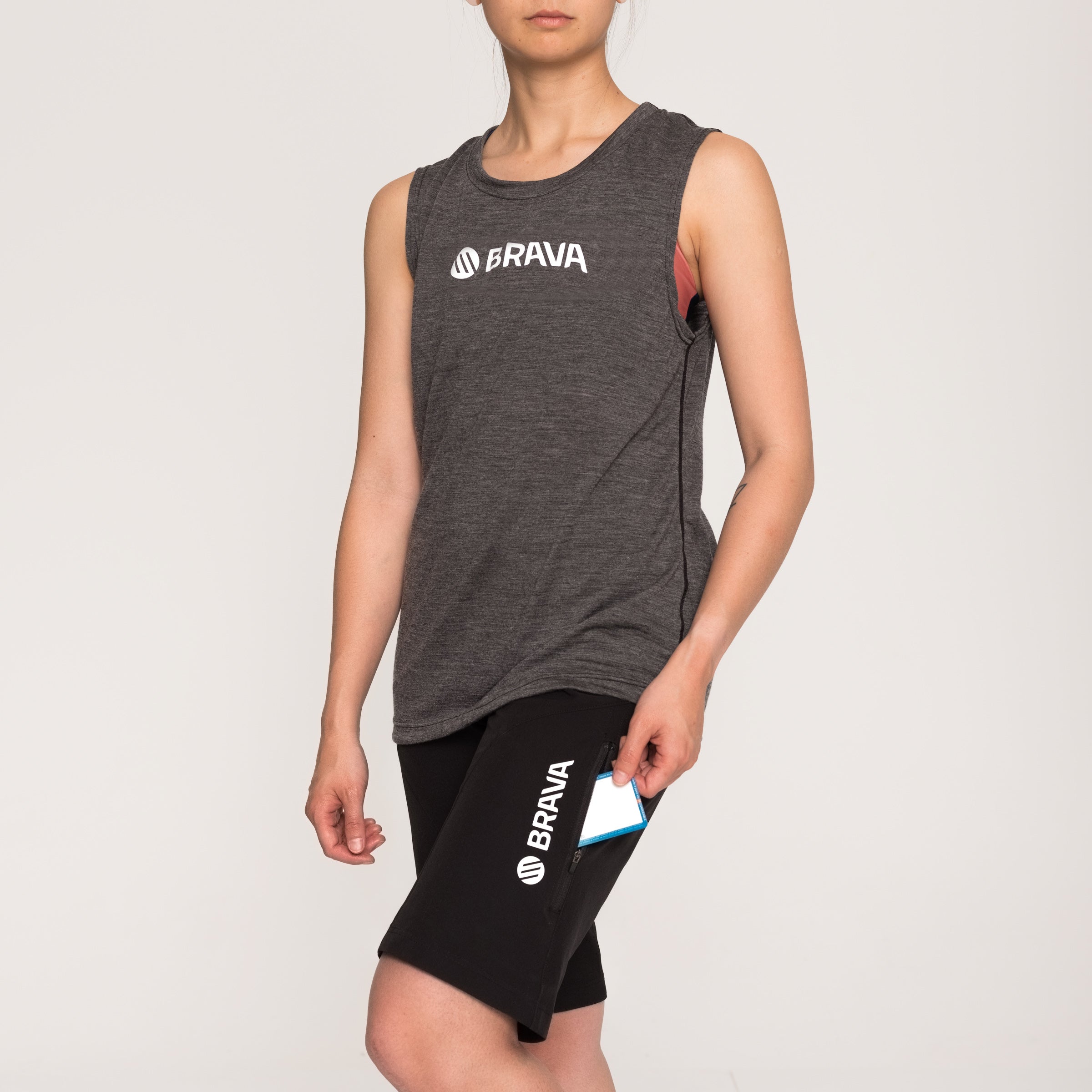 Merino Tank - Charcoal-1