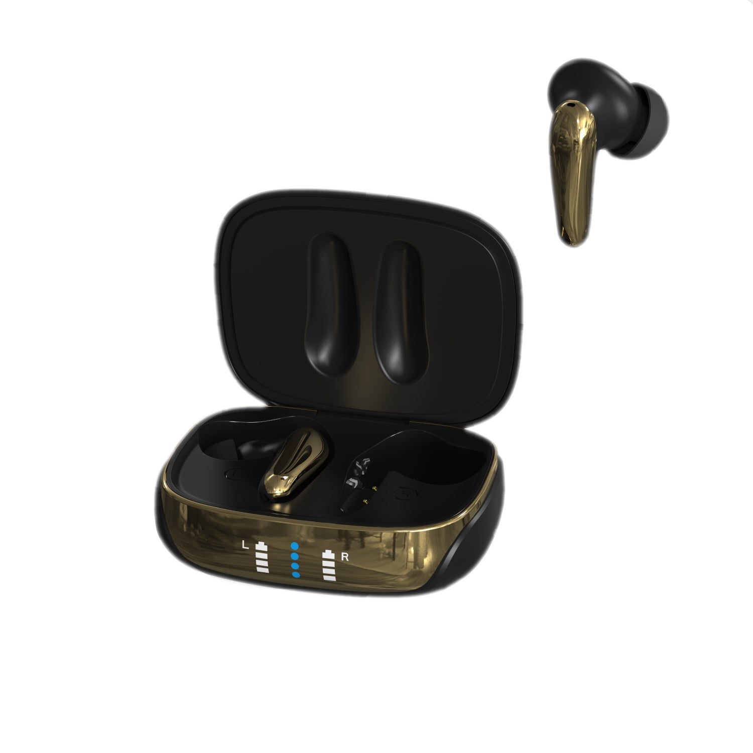 AIR Focus ANC Matte Black and Gold Active Noise Cancelling Earbuds (In Ear Wireless Headphones)-1