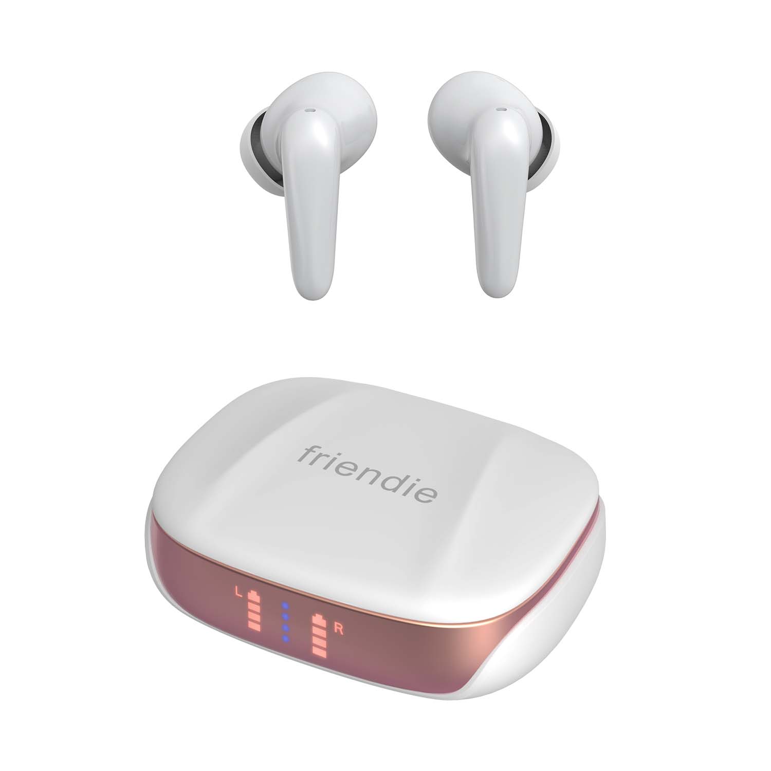 AIR Focus ANC Pearl White and Rose Gold Active Noise Cancelling Earbuds (In Ear Wireless Headphones)-0