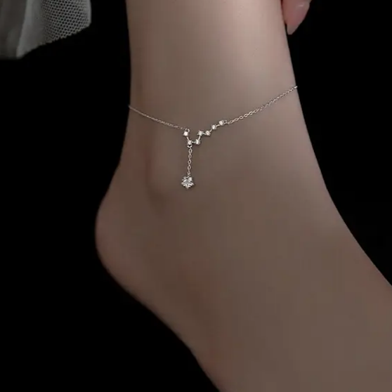 Big Dipper Star Ankle Bracelet Anklet in 925 Sterling Silver-0