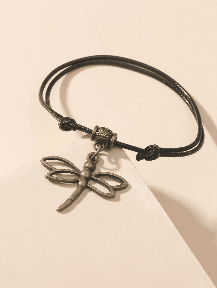 Dragonfly Cham Anklet Ankle Bracelet-1