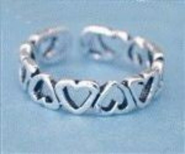 Heart Sterling Silver Toe Ring-0