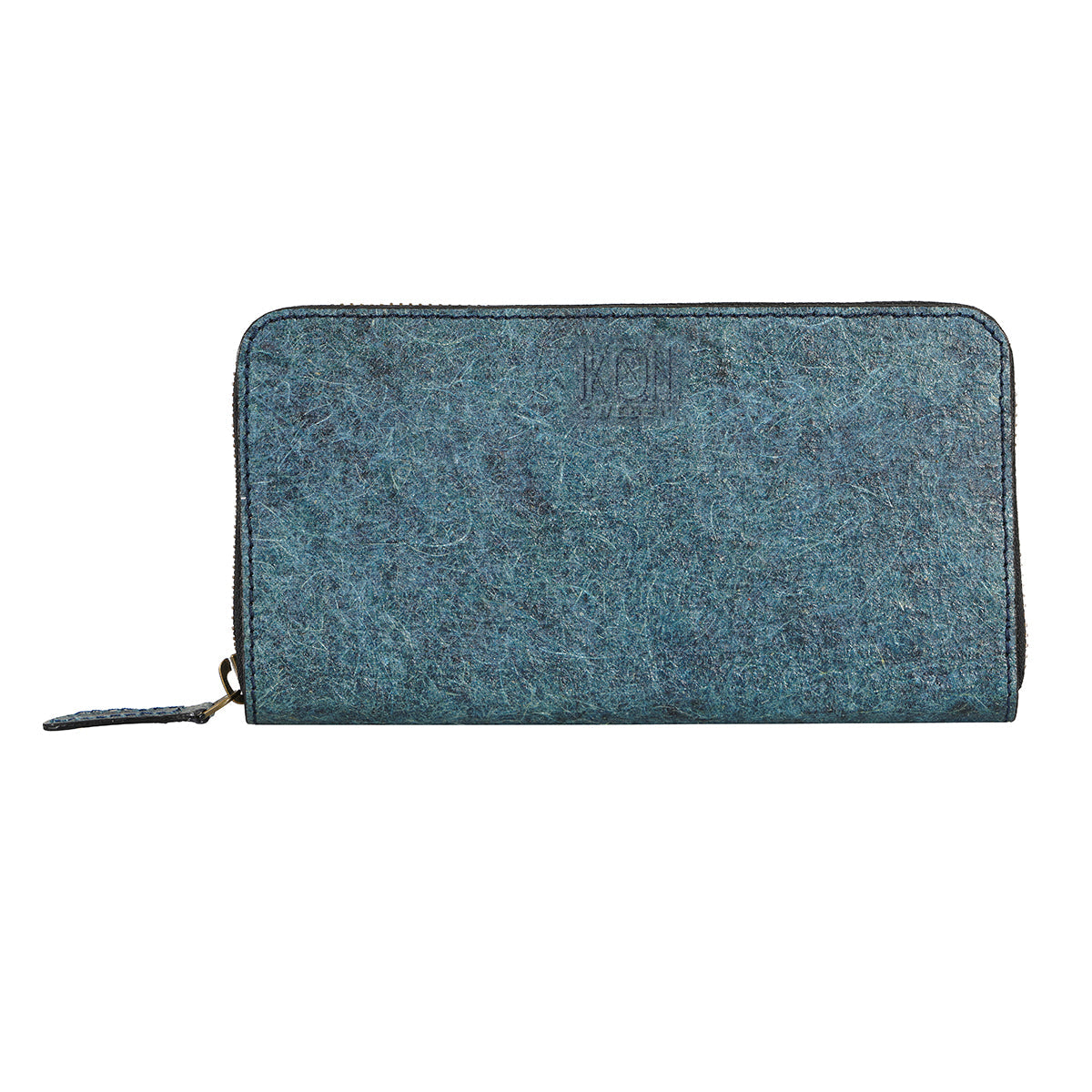 Kochi | Coconut Leather Long Zip Wallet - Dark Indigo-4