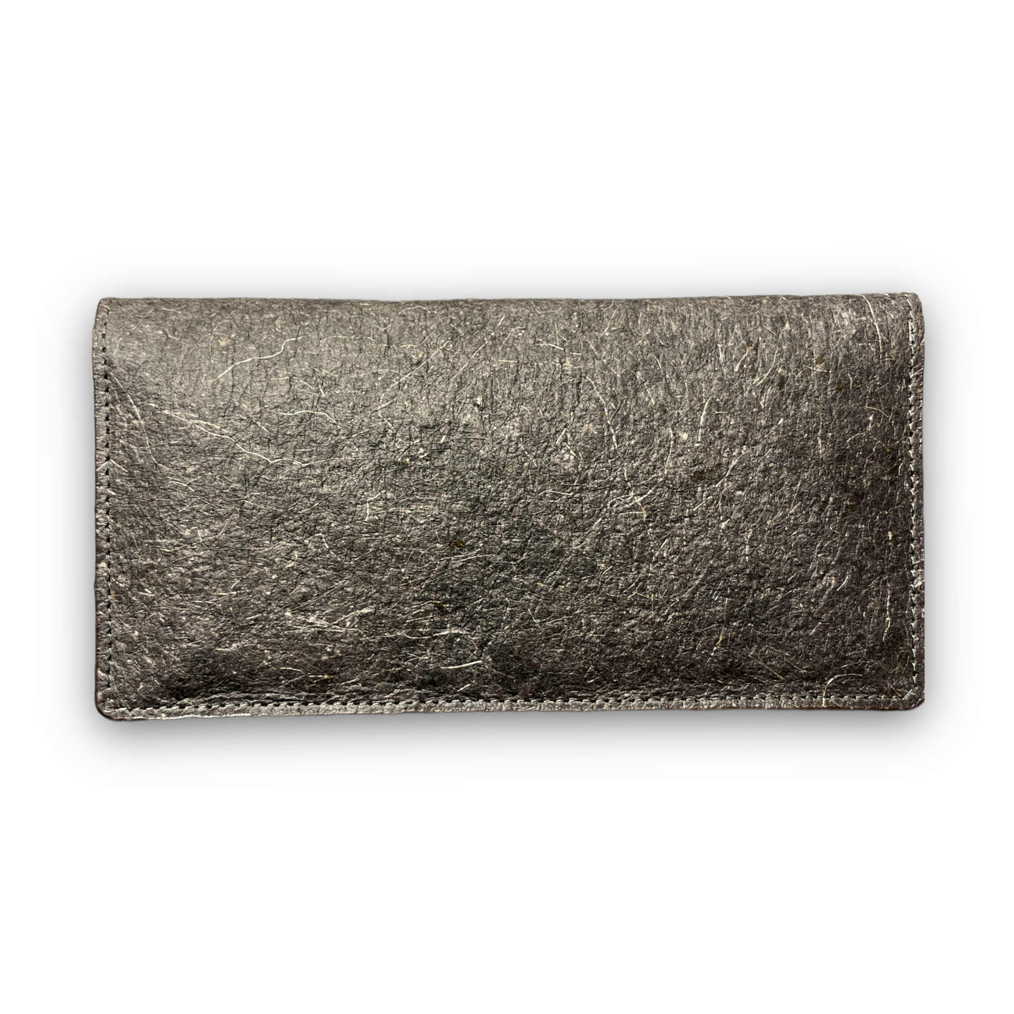 Coconut Leather Slim Wallet - Dark Grey-2