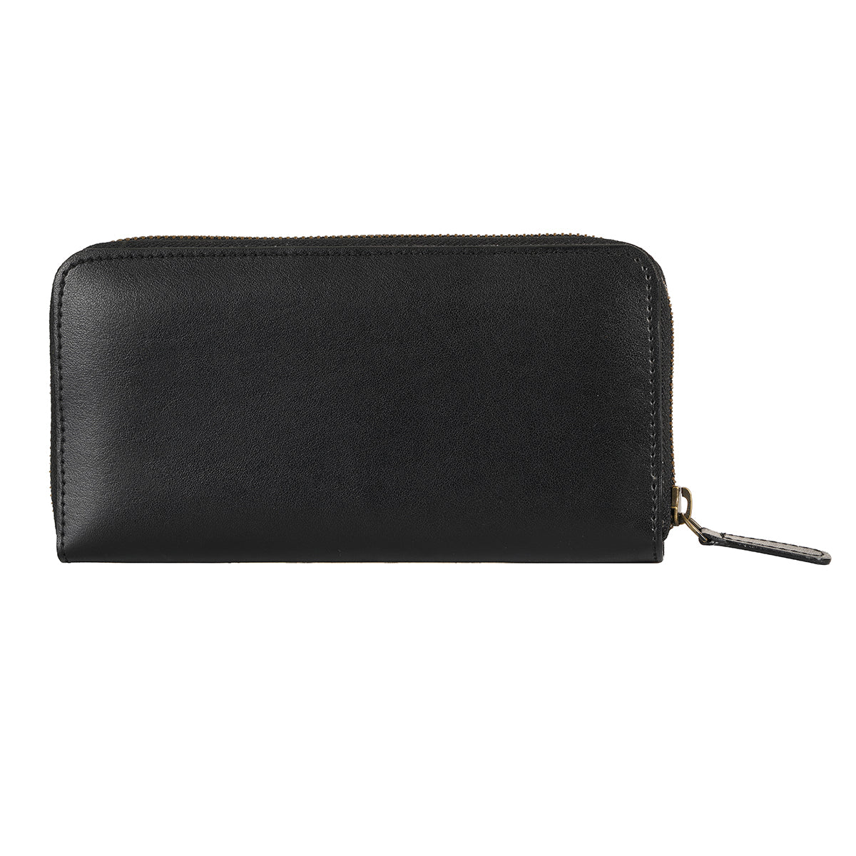 Kivik | Apple Leather Long Zip Wallet - Black-4