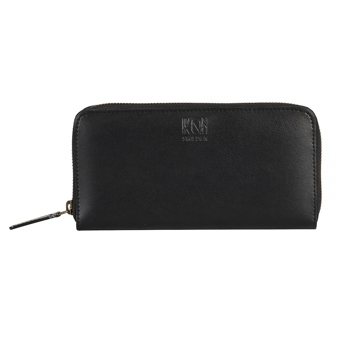 Kivik | Apple Leather Long Zip Wallet - Black-3