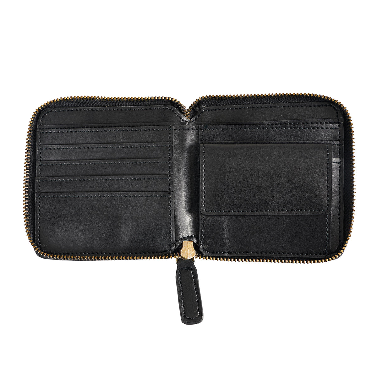 Kivik | Apple Leather Small Zip Wallet - Black-3