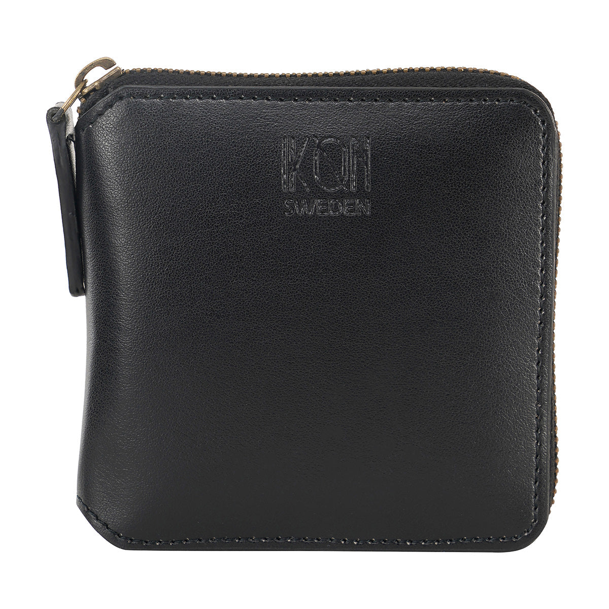 Kivik | Apple Leather Small Zip Wallet - Black-2