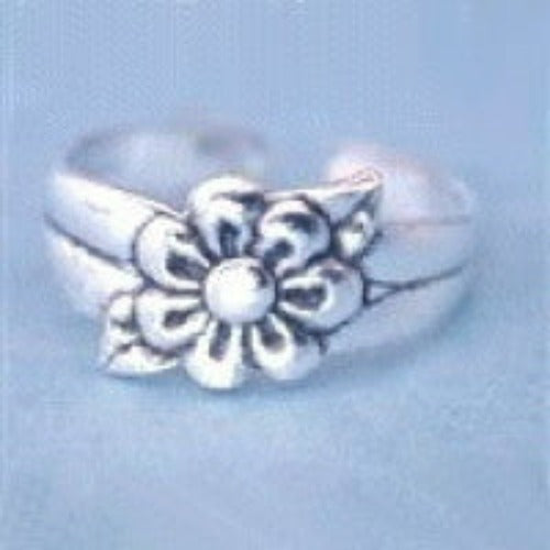 Flower Sterling Silver Toe Ring-0