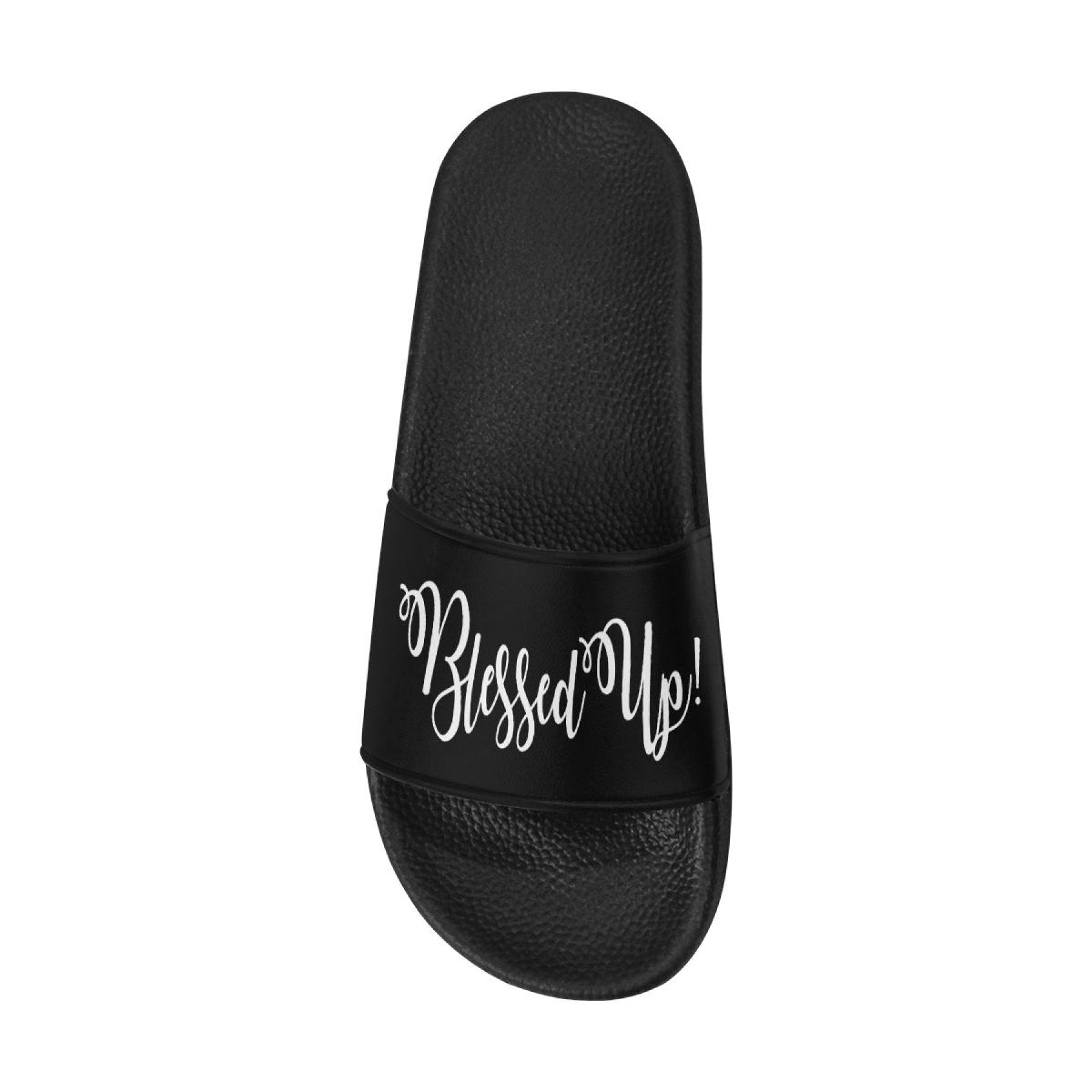 Womens Slides, Flip Flop Sandals, Blessed Up  Print-4